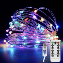 Гирлянда нить Роса USB 10м 100LED 8 режимов Разноцветный (60932)