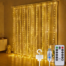 Гирлянда-штора Роса 3х2м 200LED USB Теплый Белый (60927)