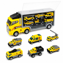 Игрушка автовоз с машинками Желтый (60832) Игрушка автовоз с машинками Желтый (60832)