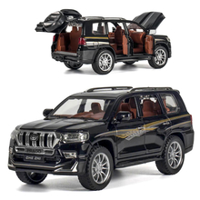 Машинка металлическая Toyota Prado Land Cruiser моделька коллекционная игрушка 20 см Черный (9942361)